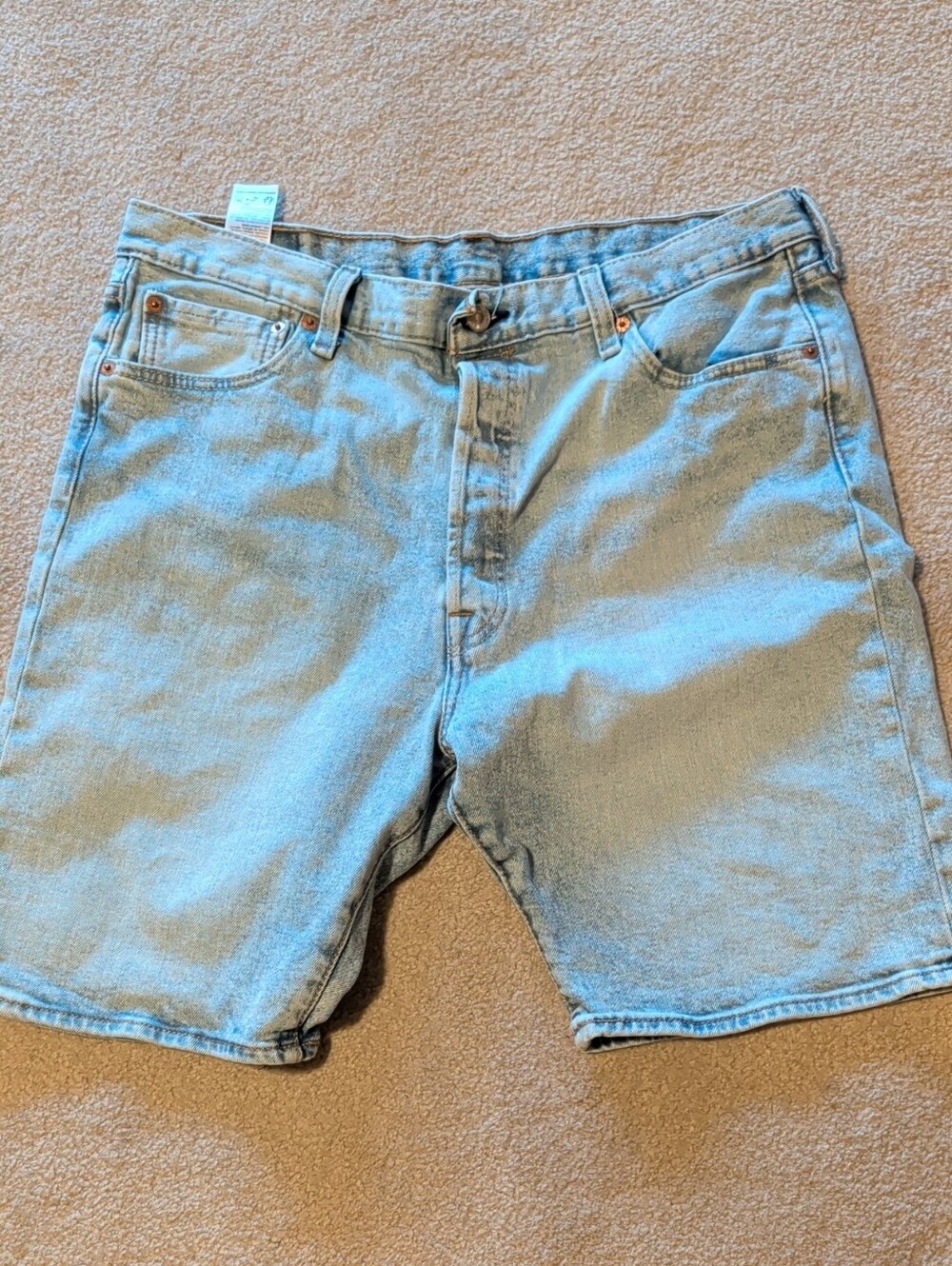 Levi's Light Wash Button Fly Denim Men's Shorts 36